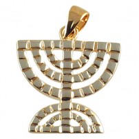 Gold Filled One-Tone Menorah Pendant